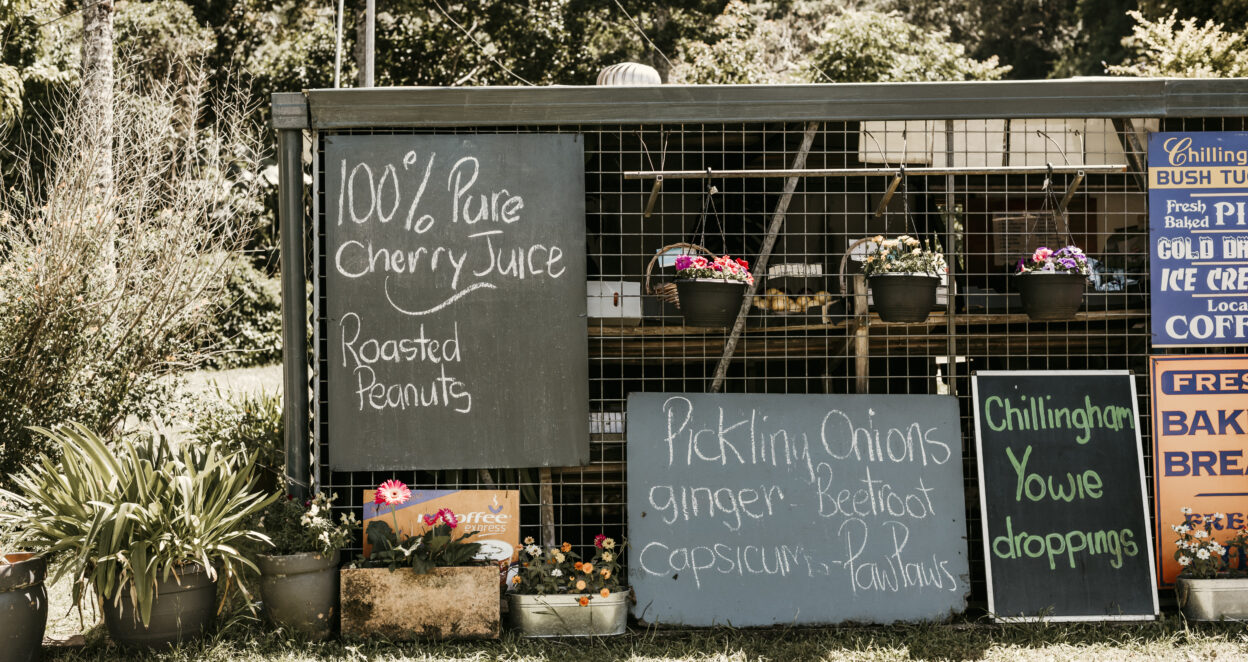 farm stall in hinterland