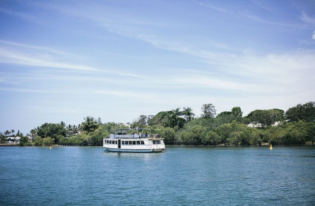 Boat on river at tweed heads