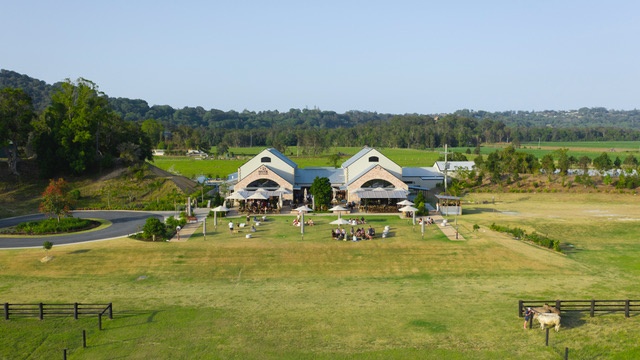 Aerial view of Husk Farm Distillery