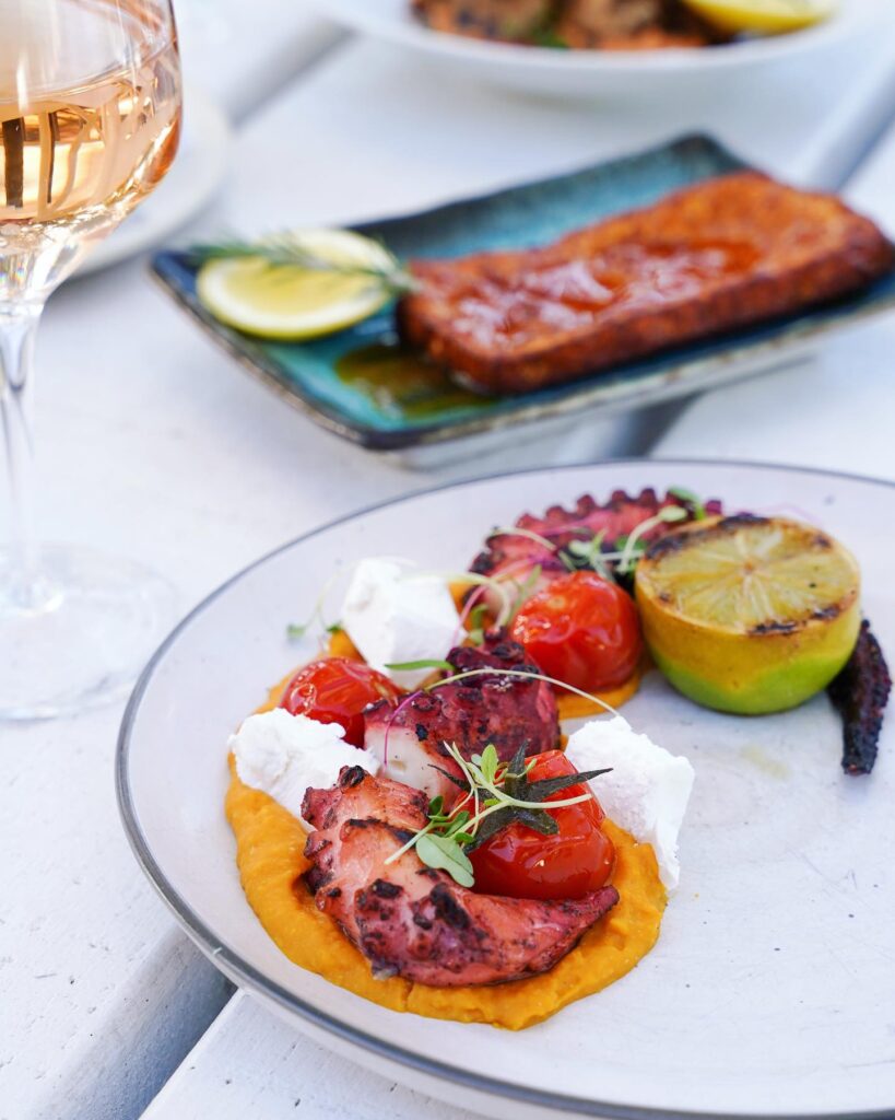 Entrees served at chef hatted restaurant Taverna in Kingscliff