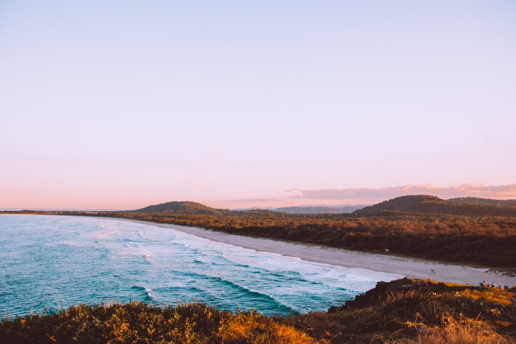 Sunset view from norries headland to maggies beach