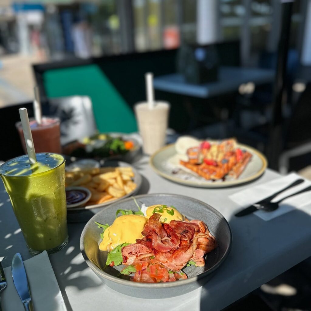 Breakfast spread at Kingscliff cafe Choux Box